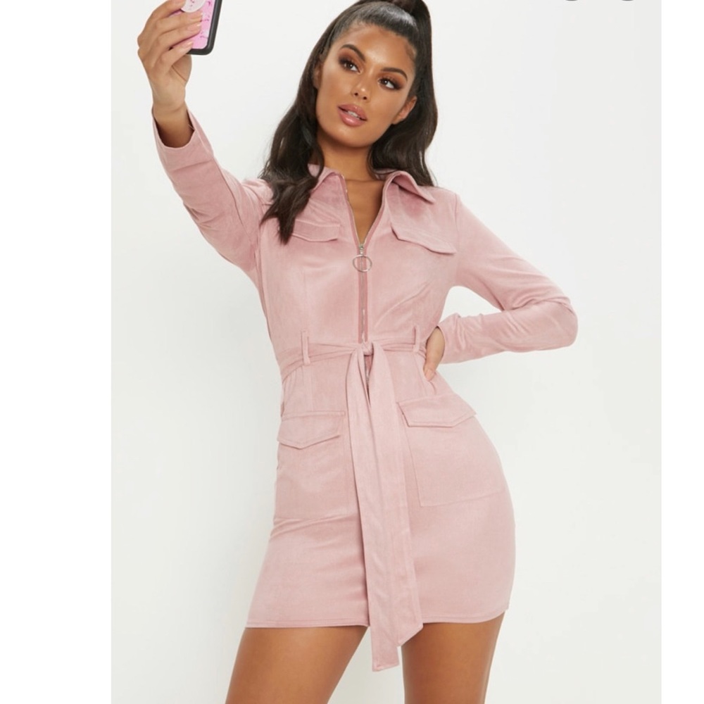 PLT Faux Suede Dress